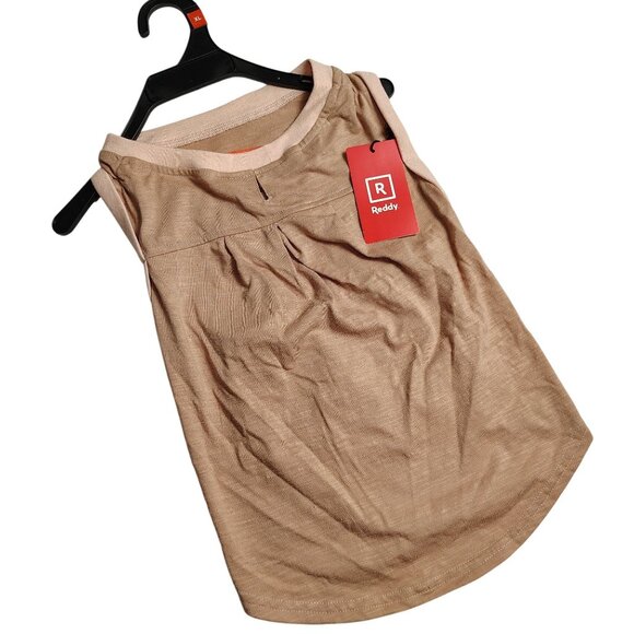 Reddy Dog XL Lightweight Pink Pleated Tank Top Made With Recycled Material Shirt - Picture 1 of 5